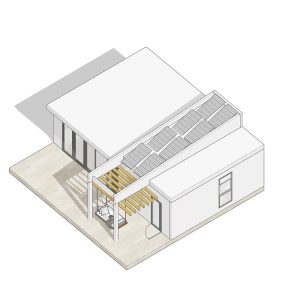 One bedrom accessory dwelling unit with solar